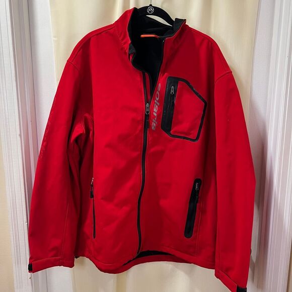 Solaris Red Softshell Performance Jacket w Zip Pockets‎ Outdoor Sports Wear XL - Picture 1 of 7